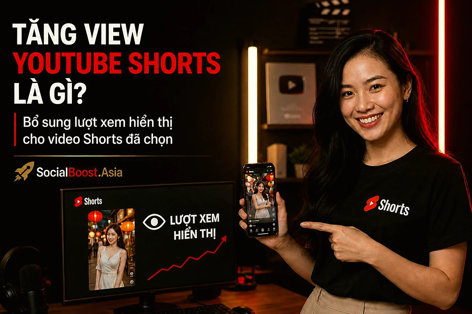 Người sáng tạo tìm hiểu tăng view YouTube Shorts là gì tại Social Boost Asia