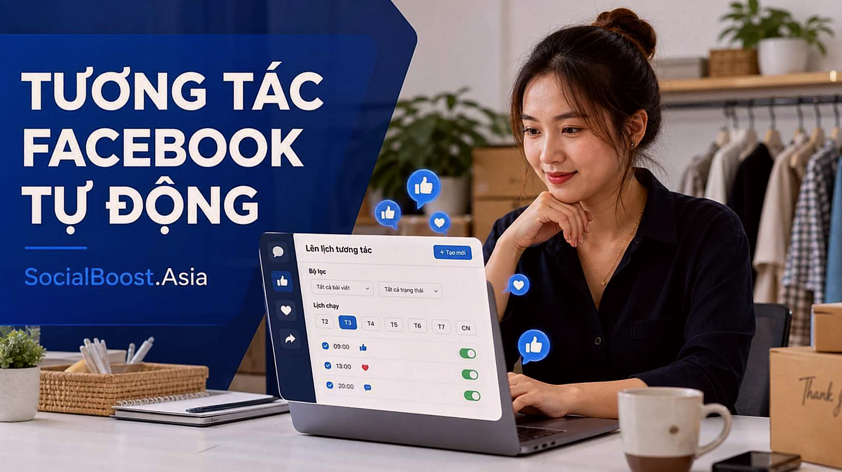 Người bán hàng tìm hiểu BOT tương tác Facebook và các loại cảm xúc