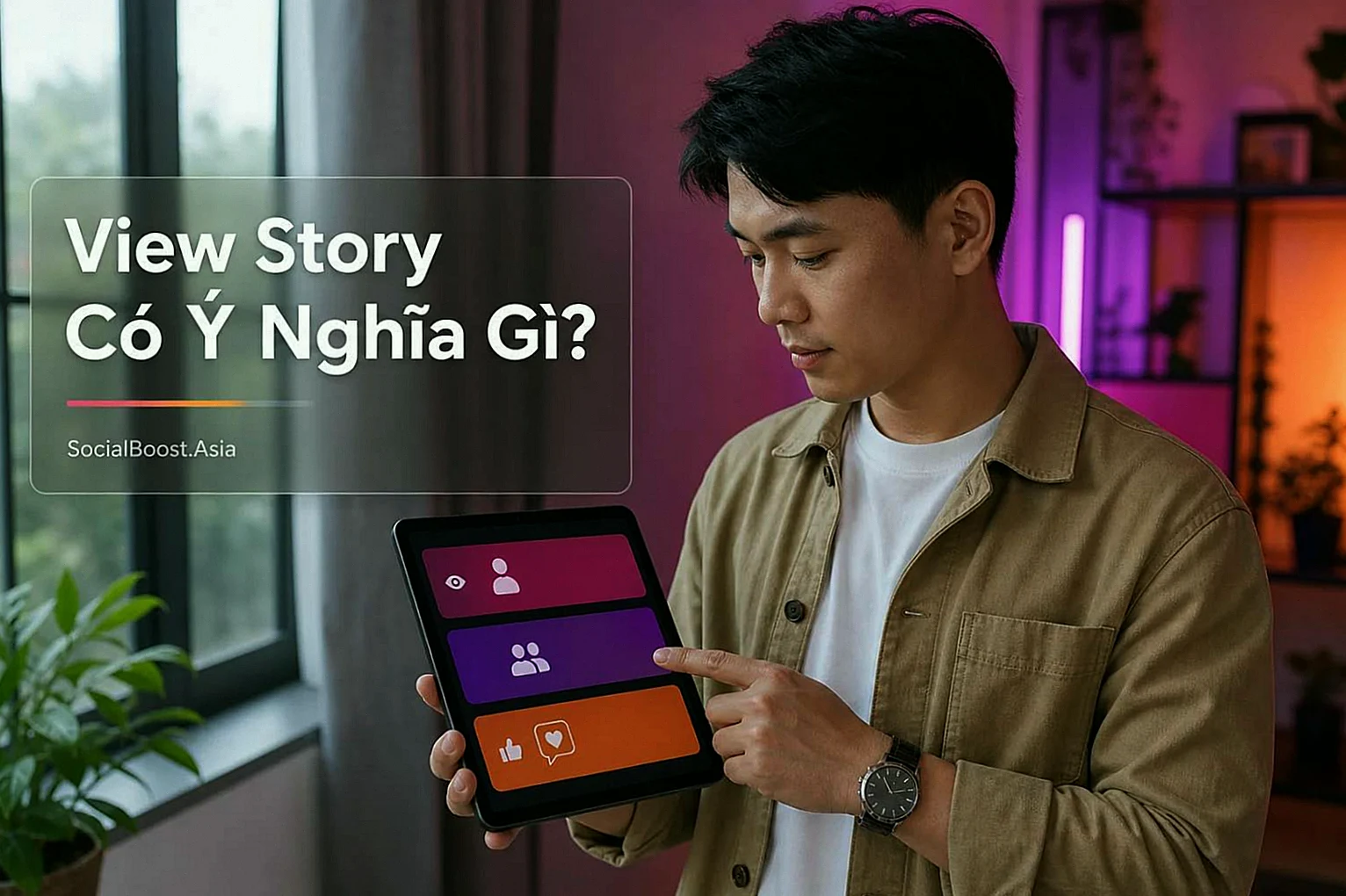 Người dùng đối chiếu lượt xem tài khoản tiếp cận và tương tác của Story Instagram
