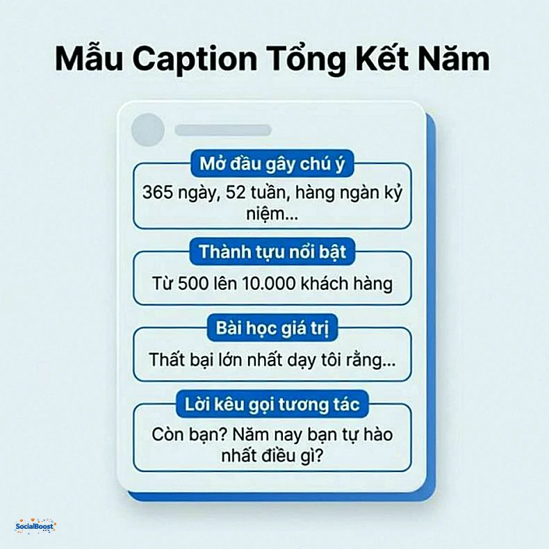 Mẫu Caption Tổng Kết Năm cho mạng xã hội