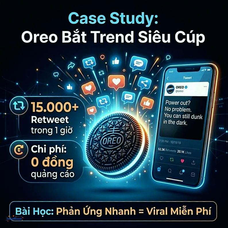 Case study Oreo bắt trend Super Bowl - 15000 retweet trong 1 giờ