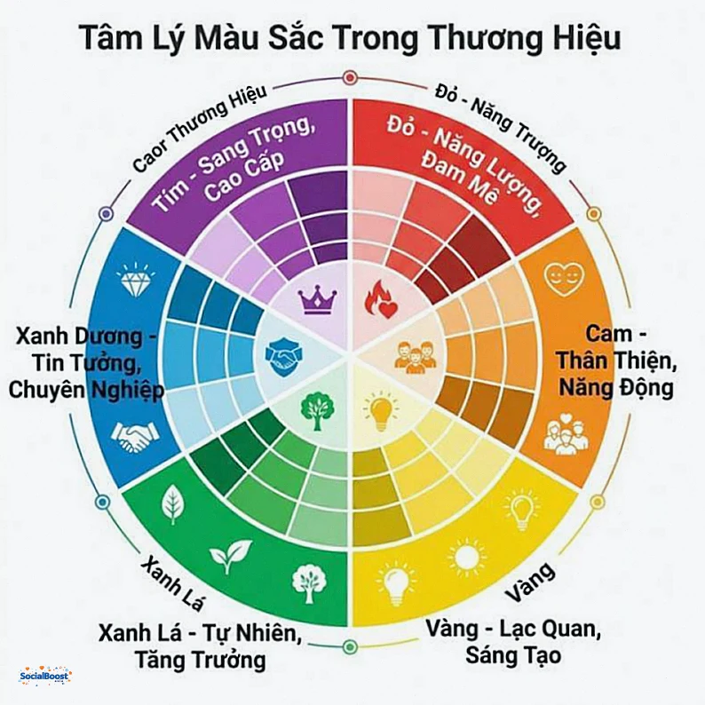 Tâm lý màu sắc trong xây dựng thương hiệu