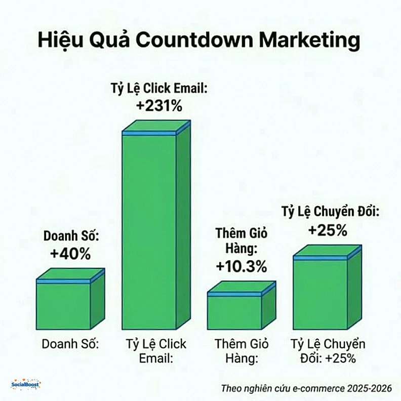 Hiệu quả countdown marketing - số liệu thống kê 2025-2026