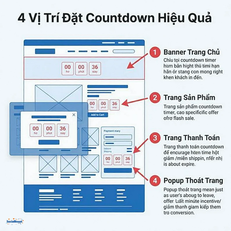 4 vị trí đặt countdown timer hiệu quả trên website