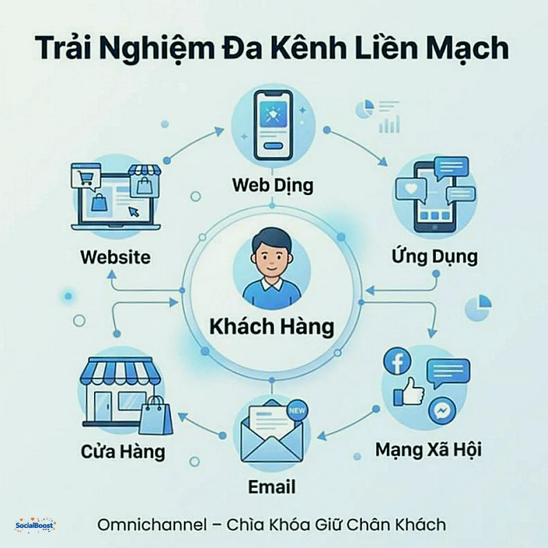 Trải nghiệm đa kênh liền mạch - Omnichannel giữ chân khách