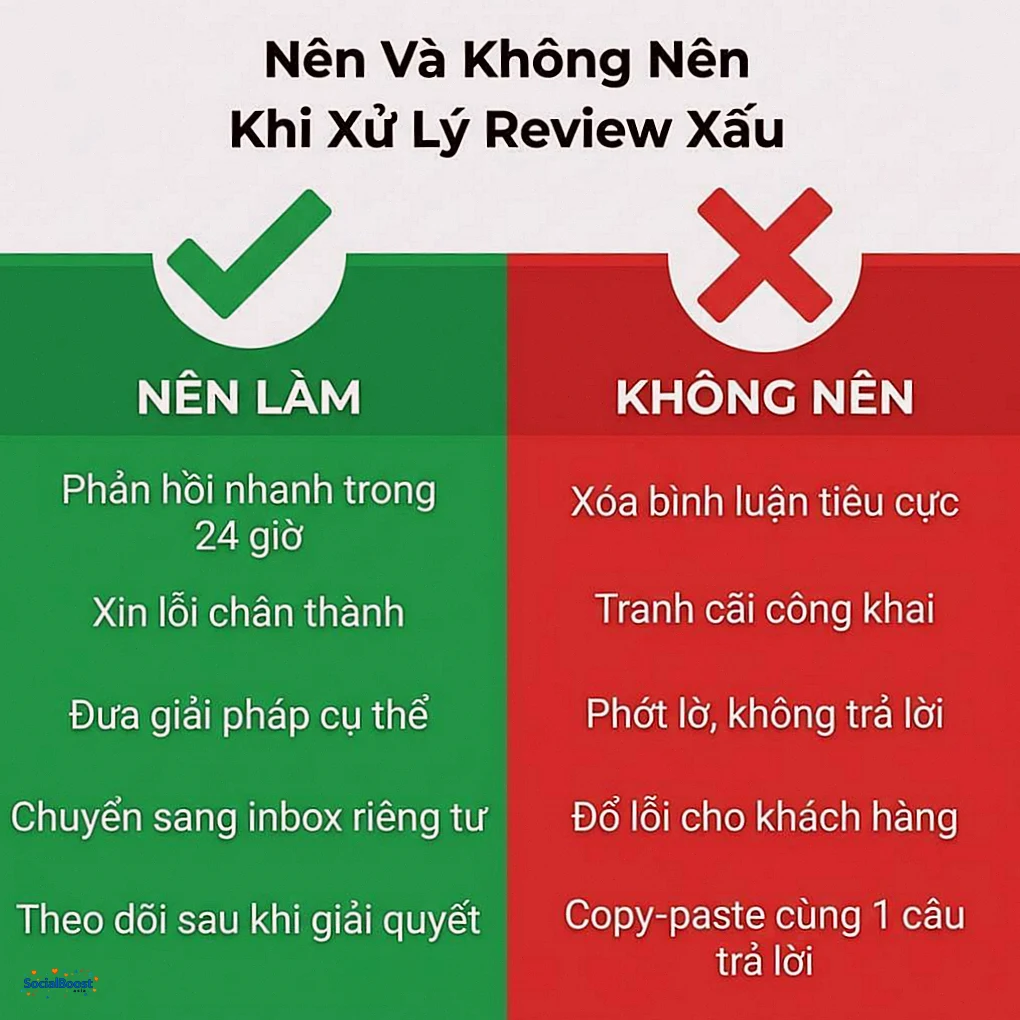 Nên và không nên khi xử lý review tiêu cực trên mạng xã hội