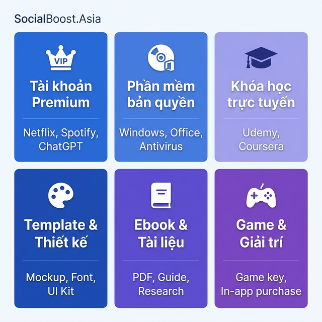 Phân loại 6 nhóm sản phẩm số phổ biến