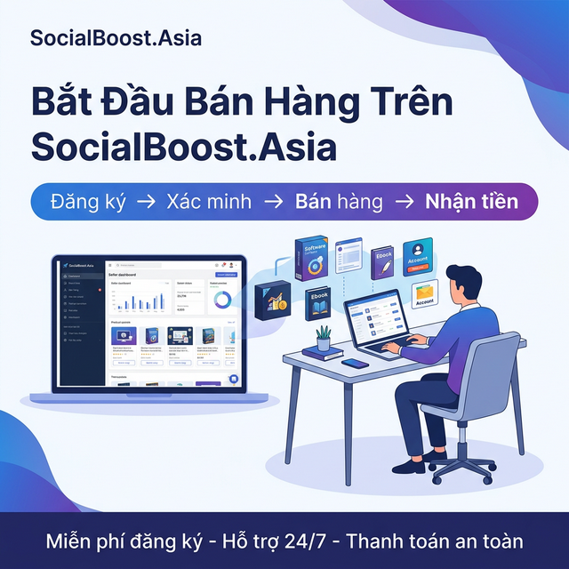 Bắt đầu bán hàng trên SocialBoost.Asia - Miễn phí đăng ký