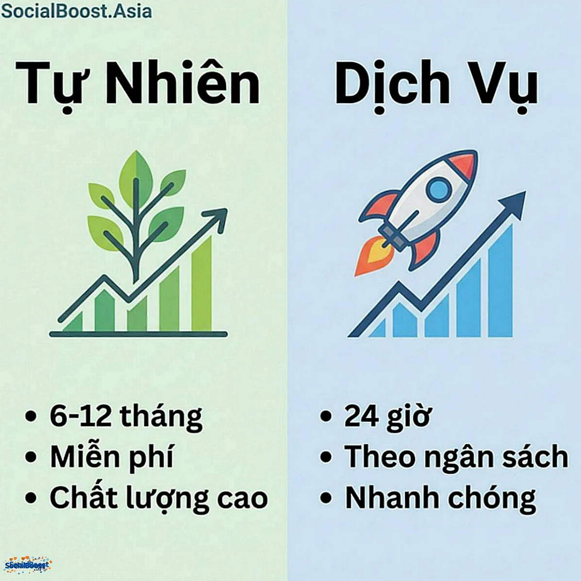 So sánh tăng like Facebook Organic và dùng dịch vụ