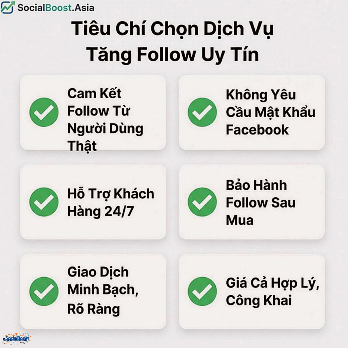 6 tiêu chí chọn dịch vụ tăng follow Facebook uy tín
