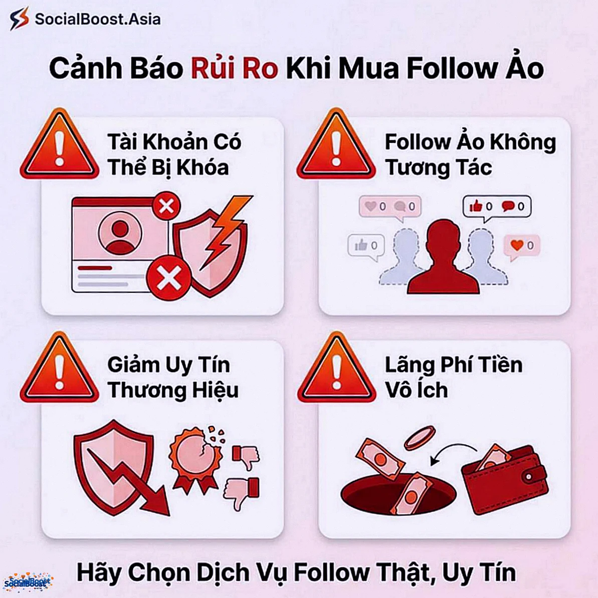 Cảnh báo rủi ro khi mua follow Facebook ảo