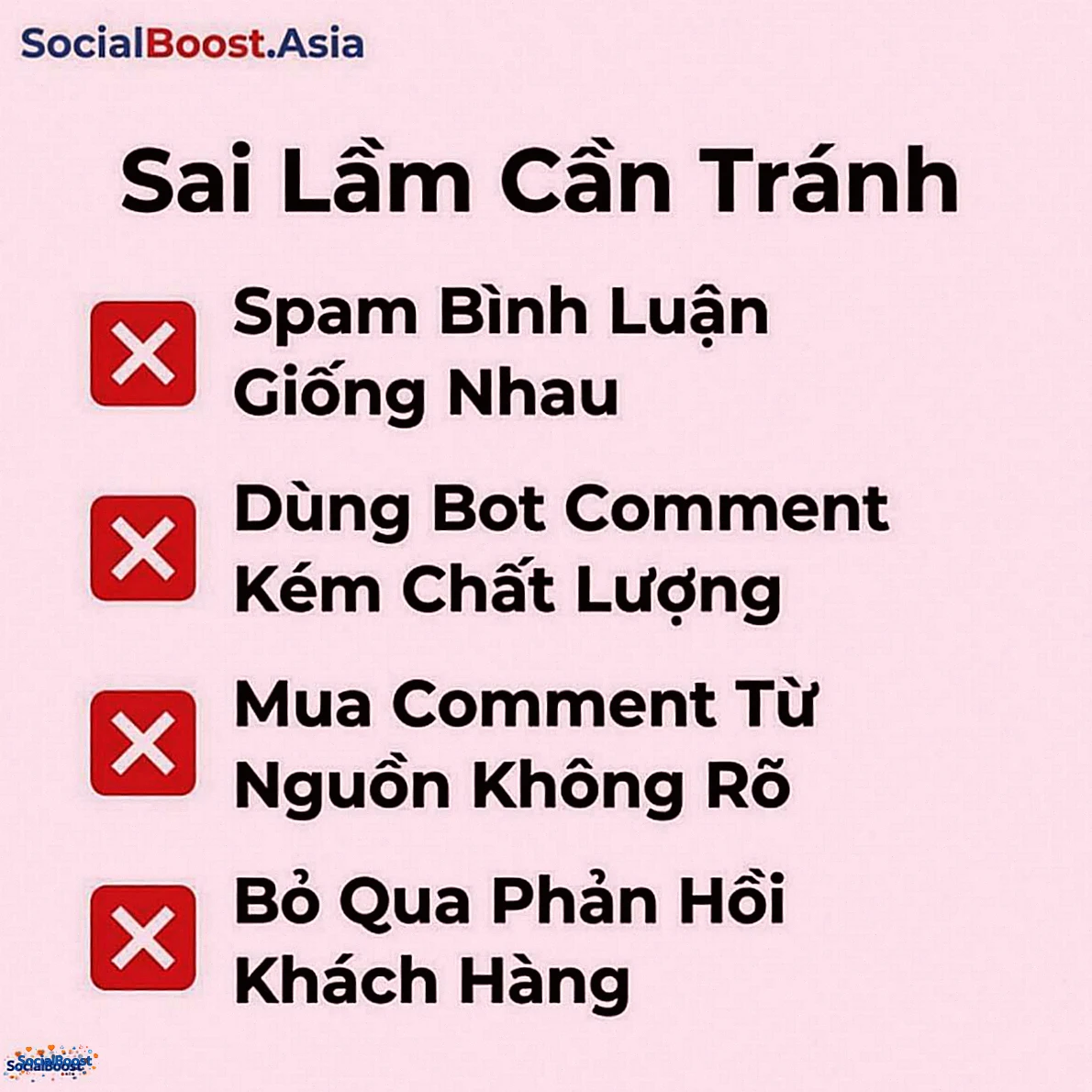Sai lầm cần tránh khi tăng comment Facebook
