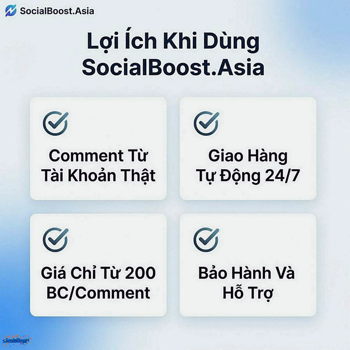 Lợi ích dịch vụ tăng comment Facebook tại SocialBoost.Asia