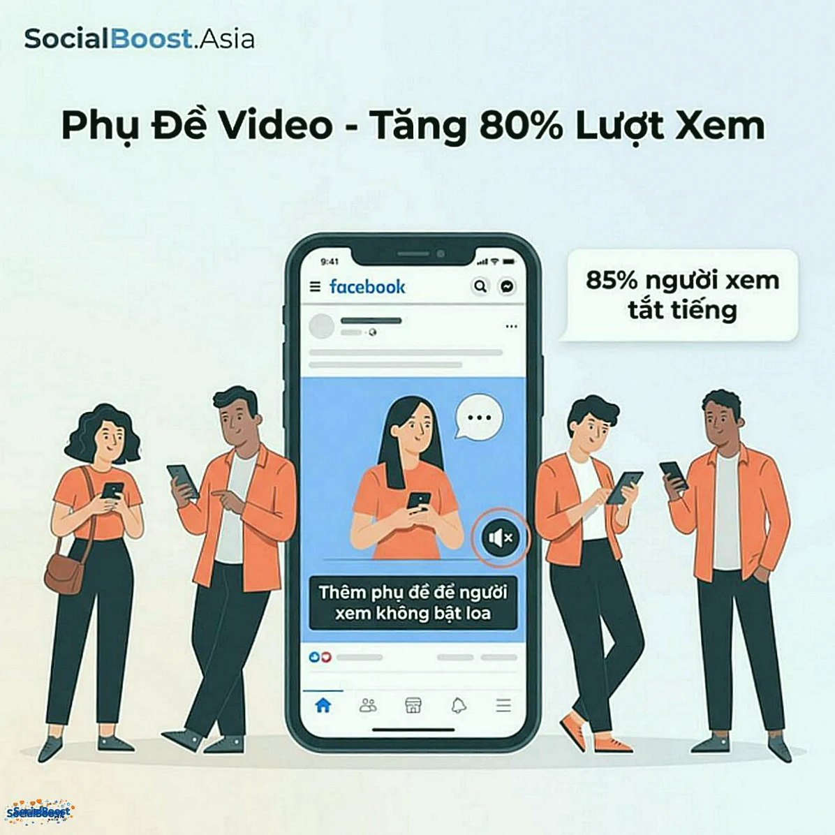 Phụ đề video Facebook tăng 80% lượt xem
