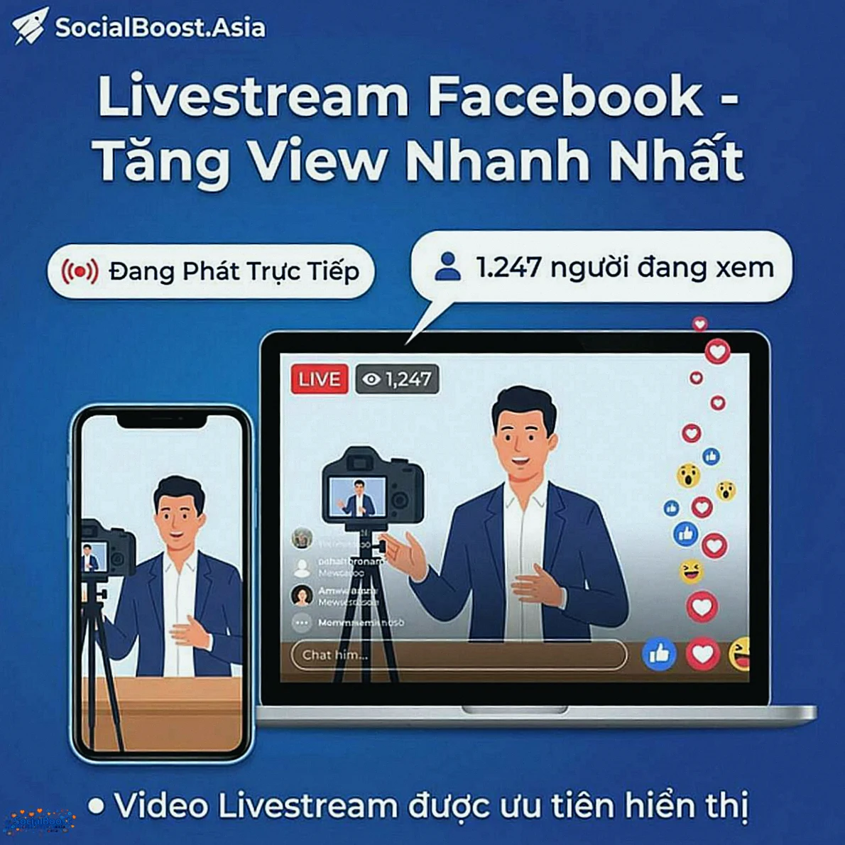 Livestream Facebook tăng view nhanh nhất