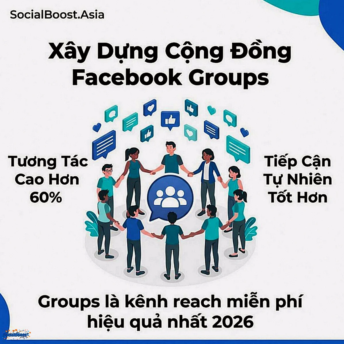 Xây dựng cộng đồng Facebook Groups - SocialBoost.Asia