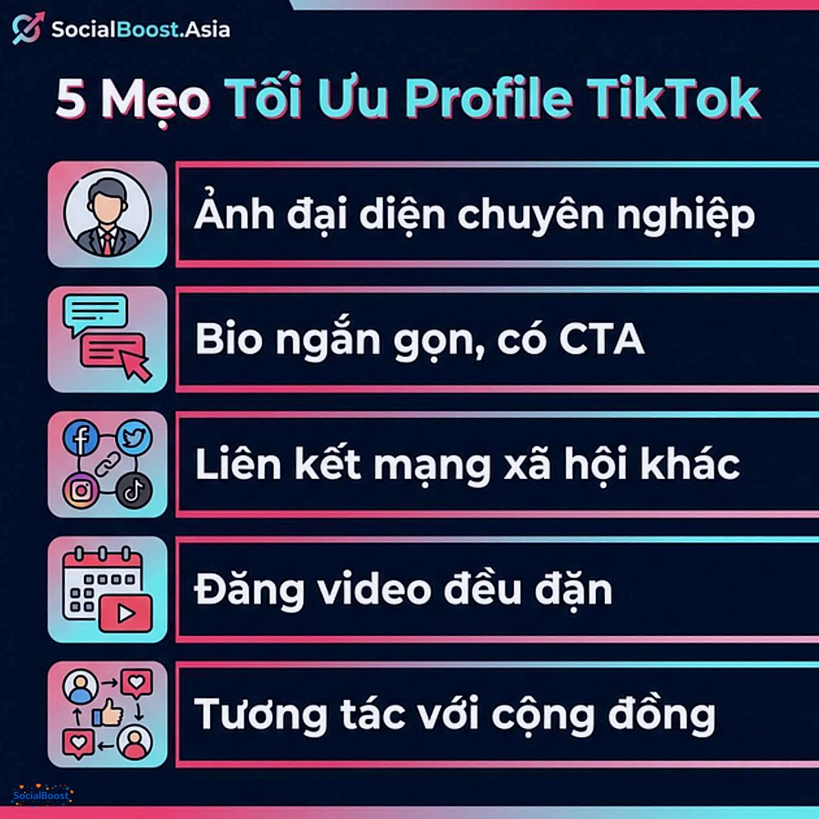 5 mẹo tối ưu profile TikTok để thu hút follower