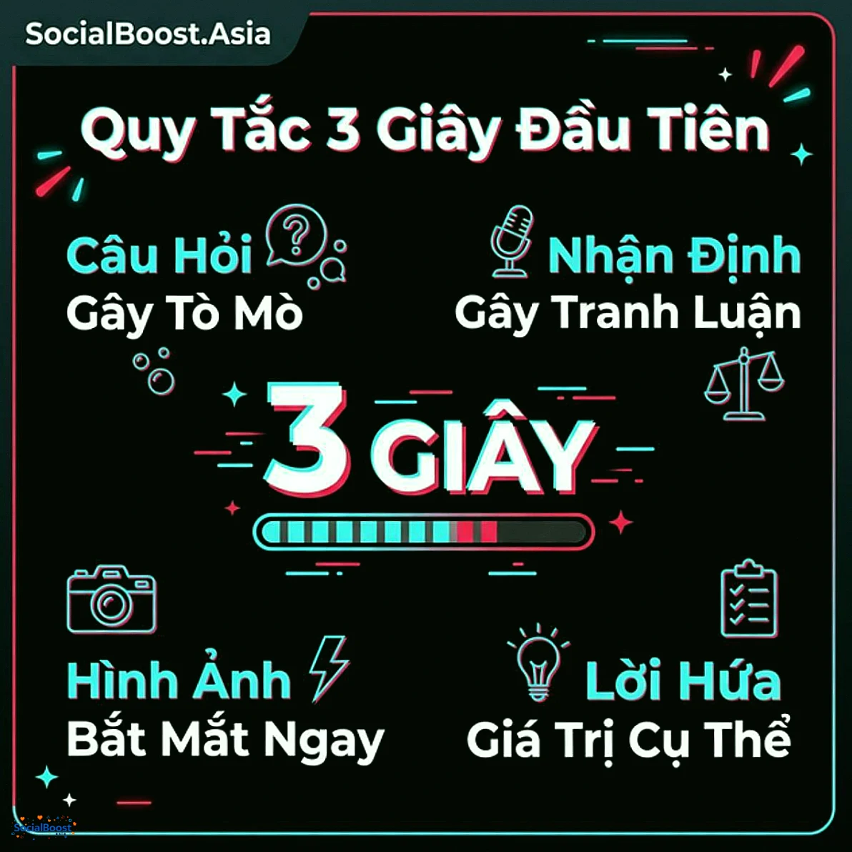 Quy tắc 3 giây đầu tiên để giữ chân người xem TikTok