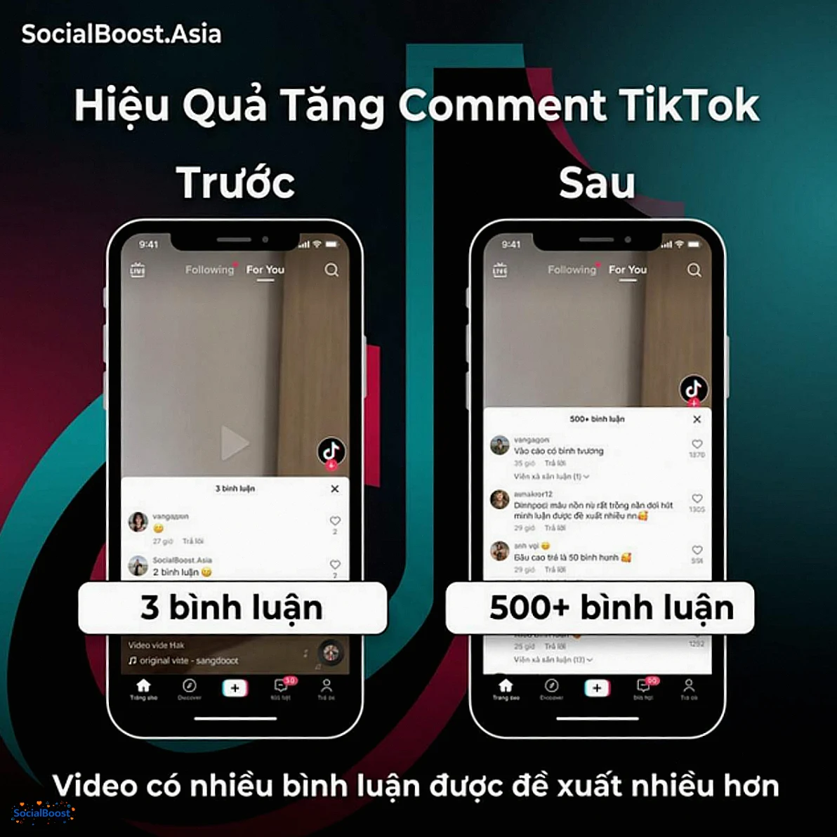 Hiệu quả trước và sau khi tăng comment TikTok