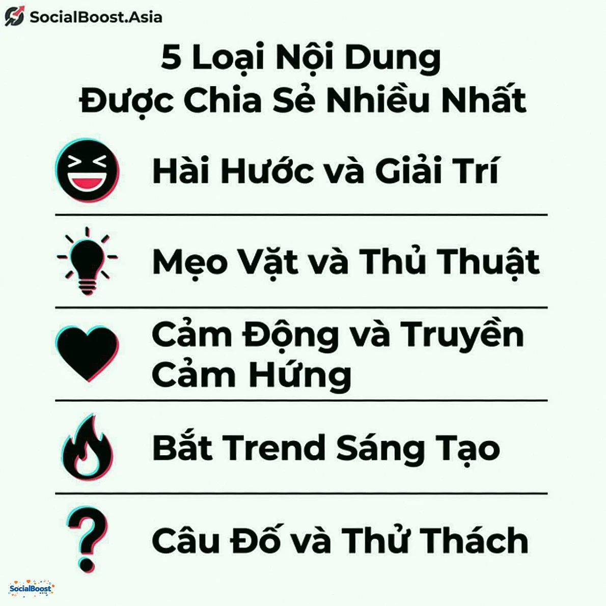 5 loại nội dung TikTok được chia sẻ nhiều nhất