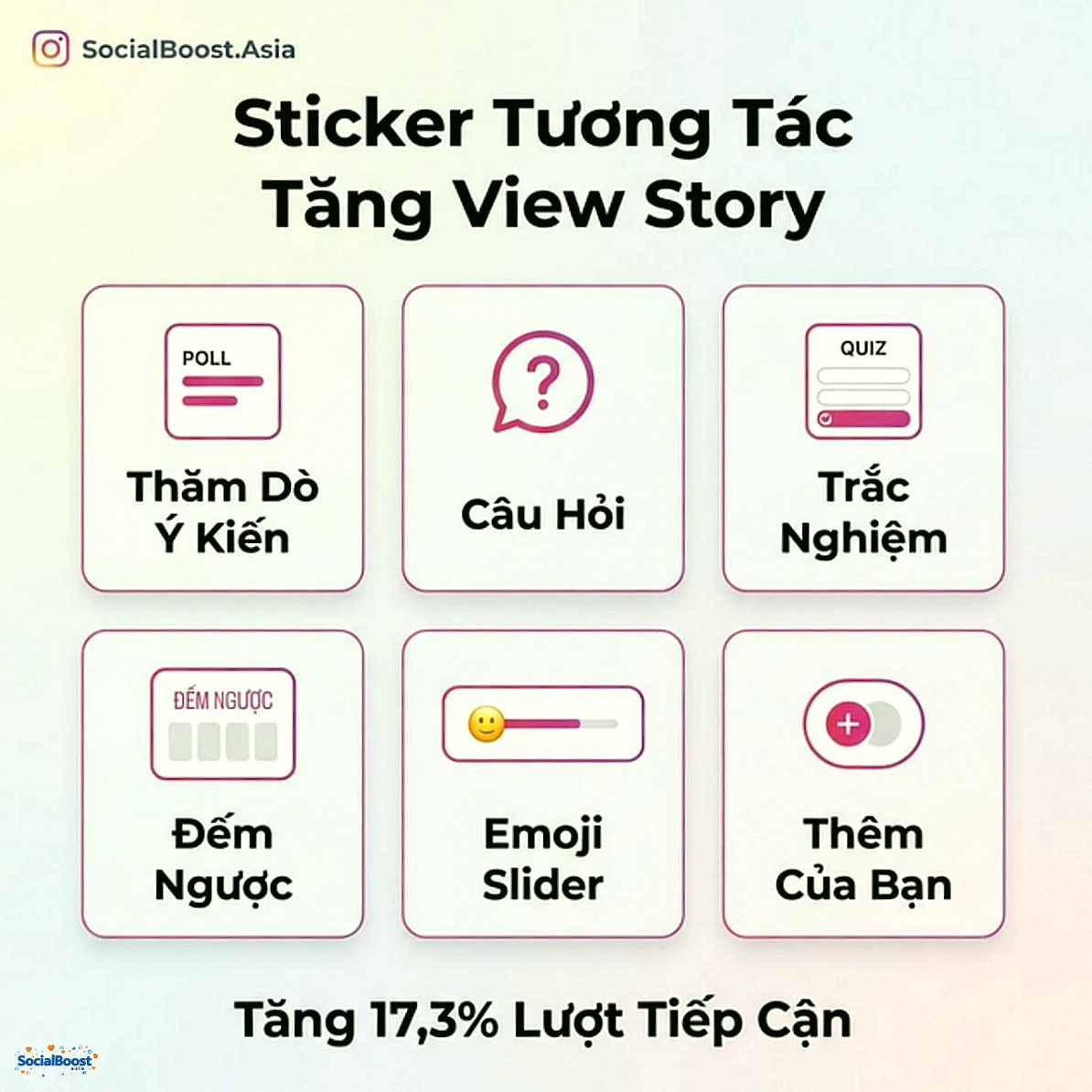 6 Sticker Tương Tác Tăng View Story Instagram