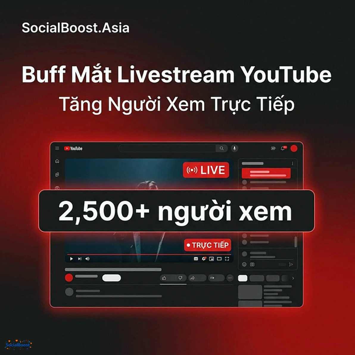 Buff Mắt Livestream YouTube – Tăng Người Xem Trực Tiếp Hiệu Quả 2026