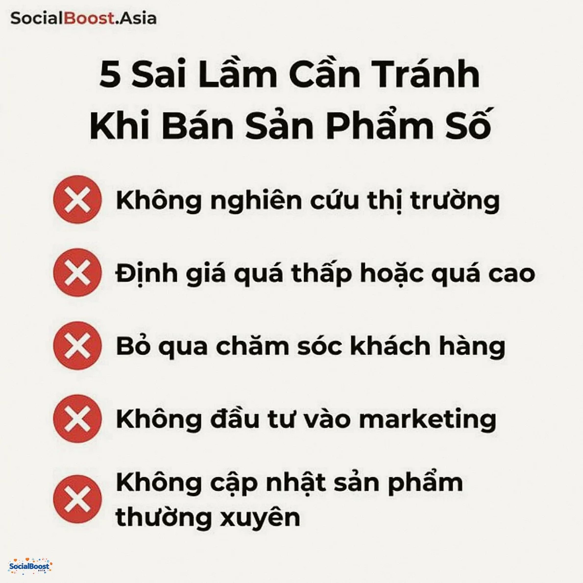 5 sai lầm cần tránh khi bán sản phẩm số