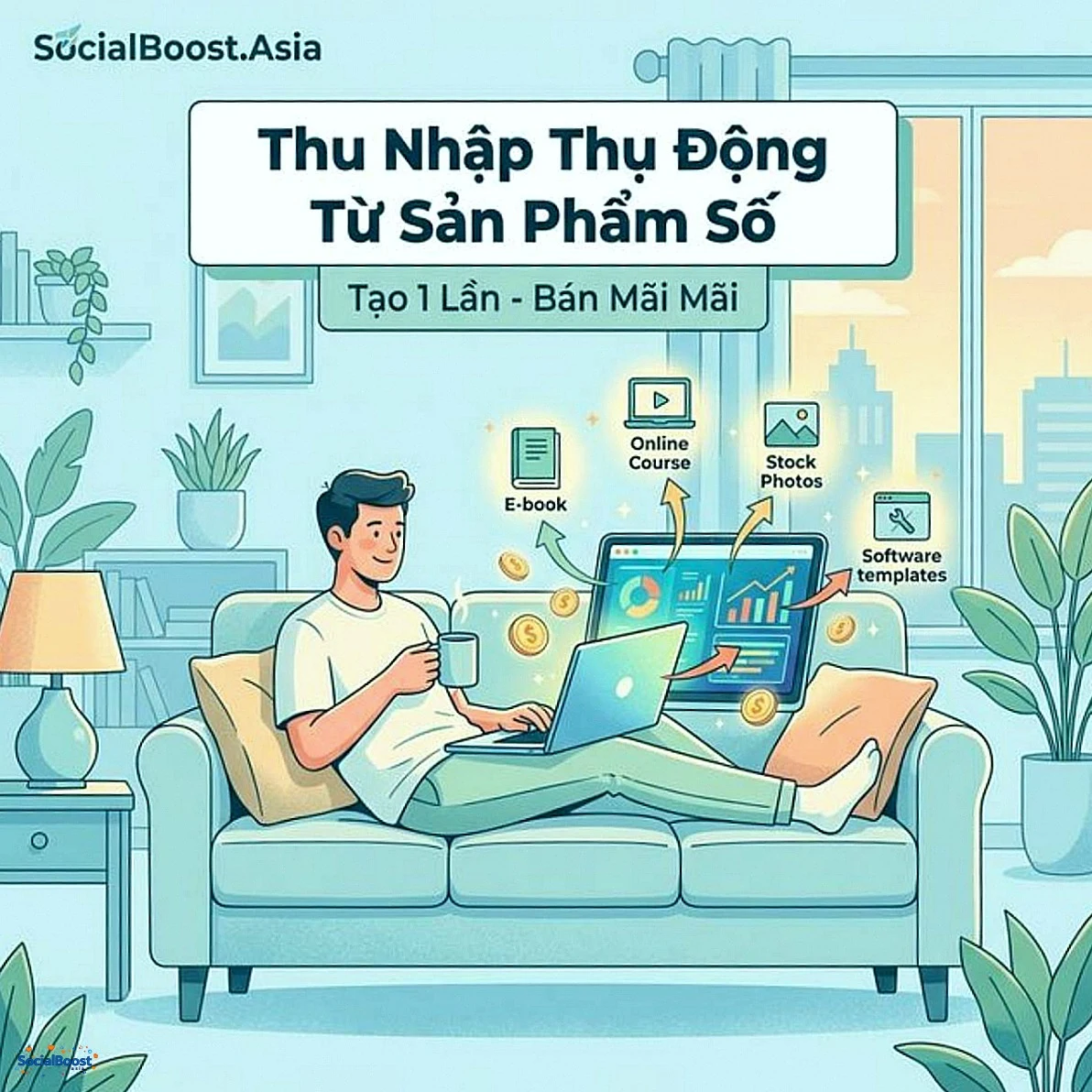 Thu nhập thụ động từ sản phẩm số