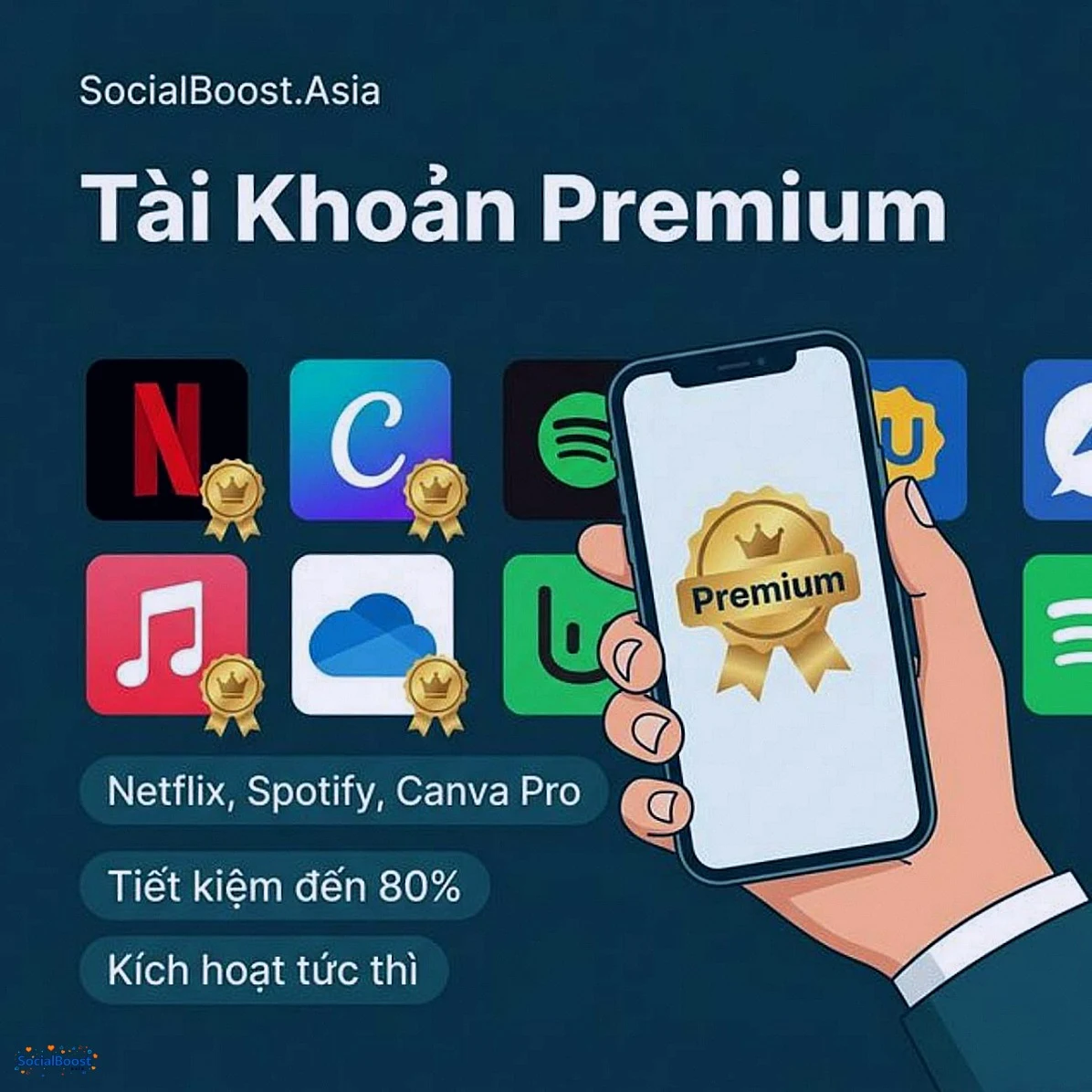 Tài khoản premium - sản phẩm số nhu cầu cao