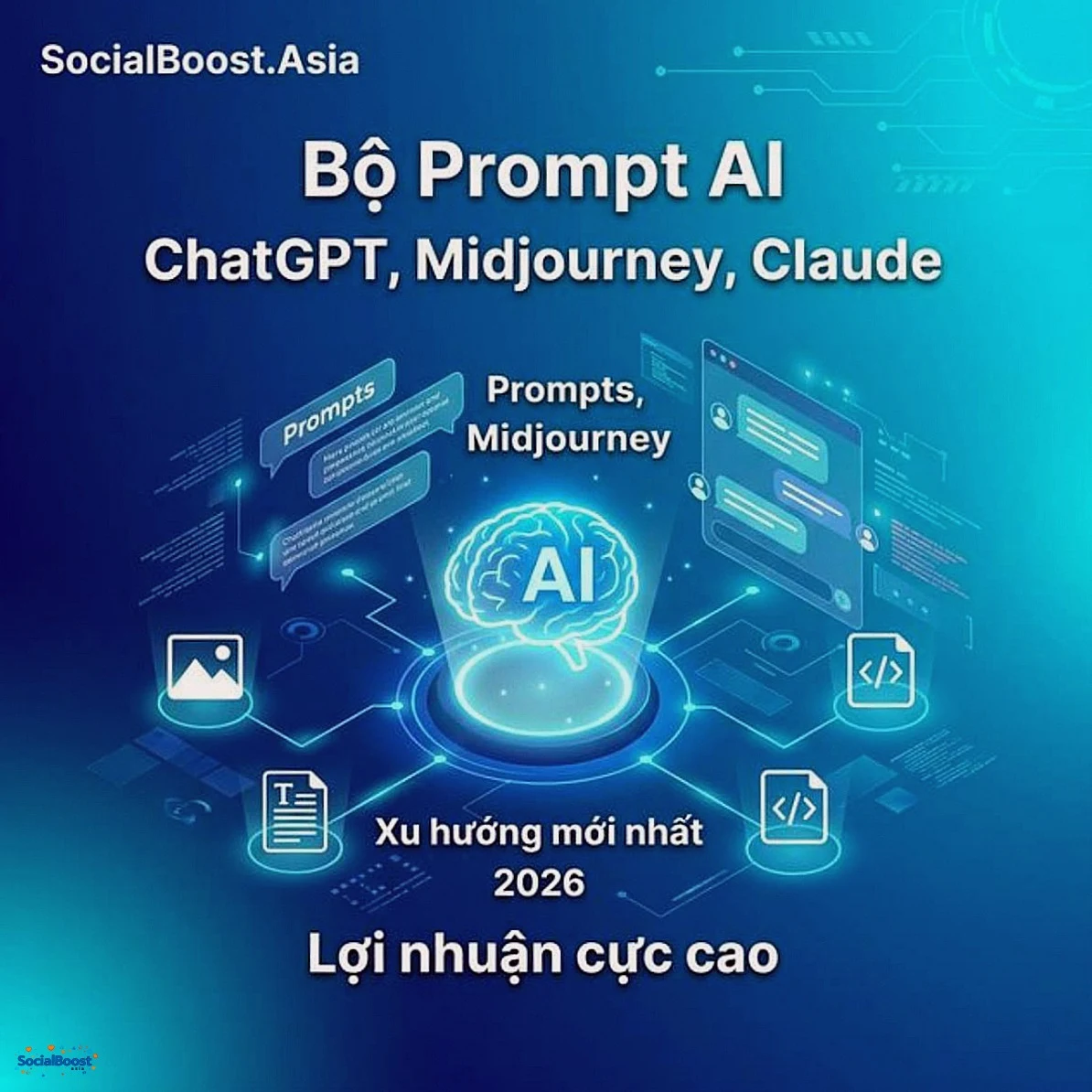 Bộ prompt AI - sản phẩm số xu hướng mới