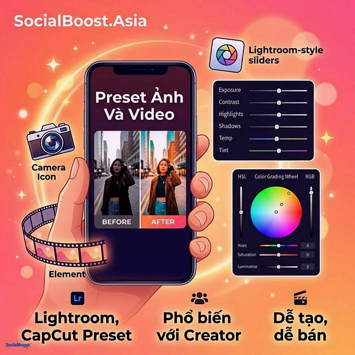 Preset ảnh video - sản phẩm số cho content creator