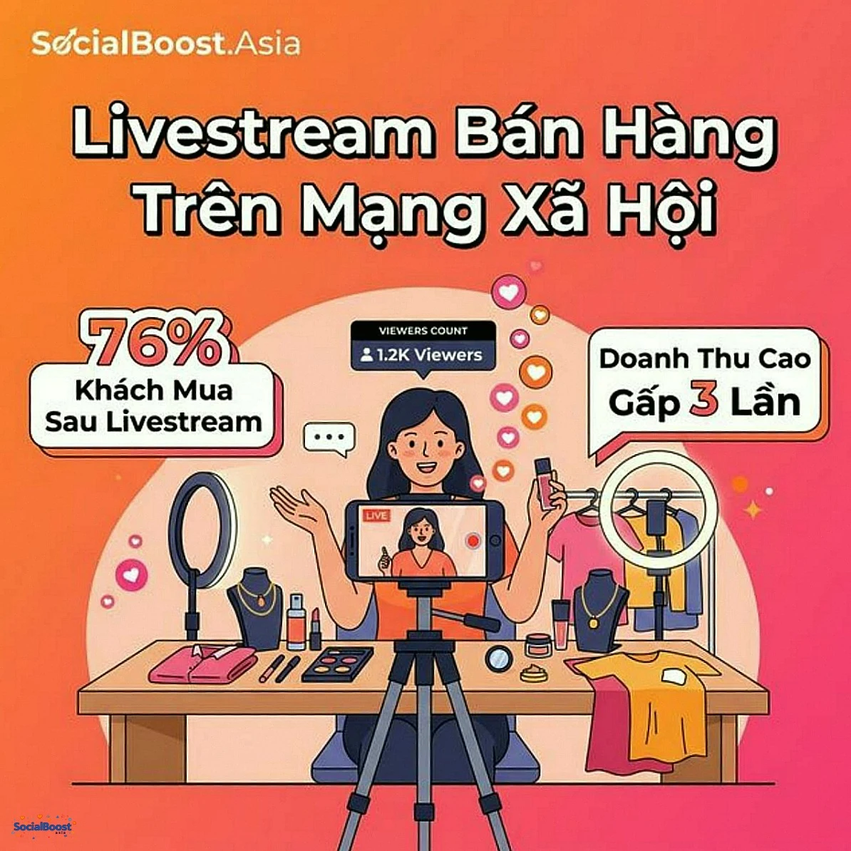 Livestream bán hàng trên mạng xã hội 2026