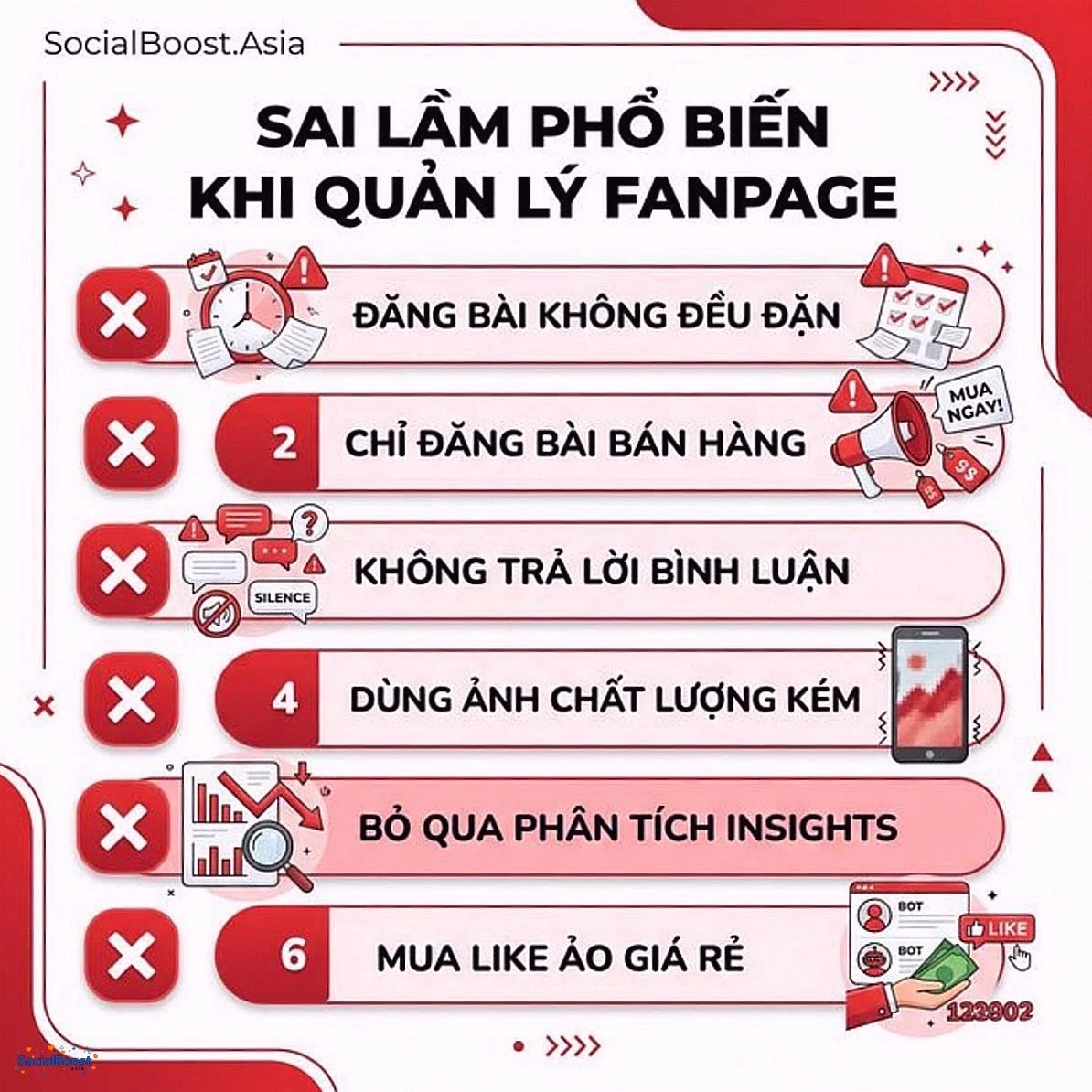 Sai lầm phổ biến khi quản lý Fanpage