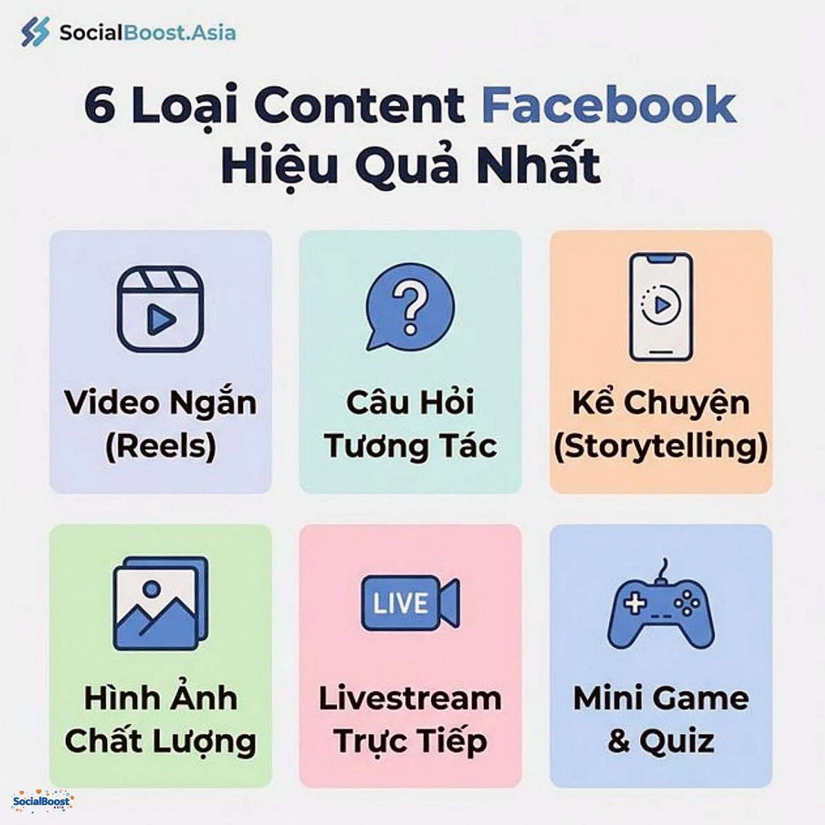 6 loại content Facebook hiệu quả nhất 2026