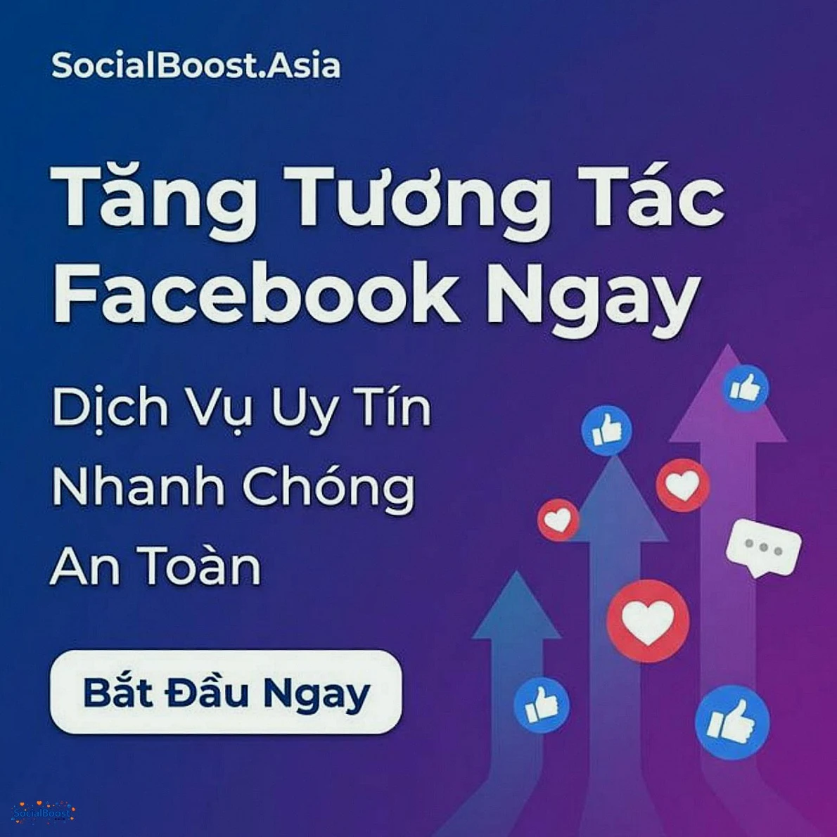 Tăng tương tác Facebook với SocialBoost.Asia
