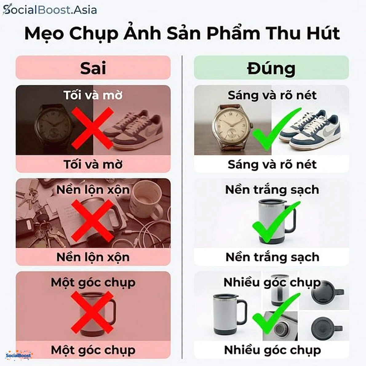 Mẹo chụp ảnh sản phẩm thu hút trên Marketplace