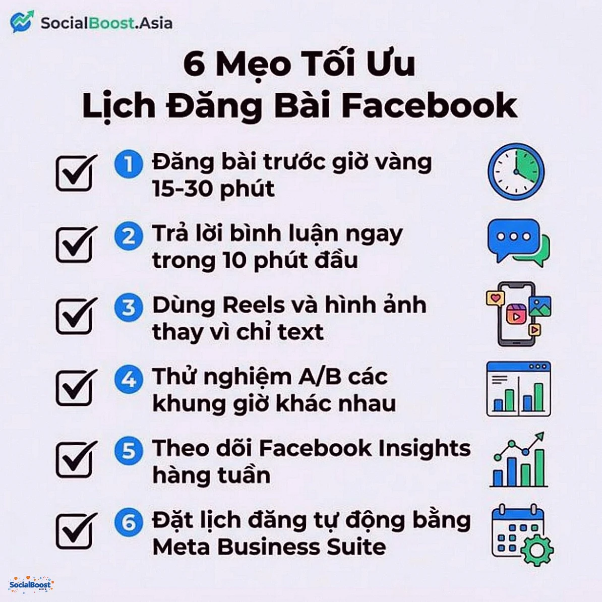 6 mẹo tối ưu lịch đăng bài Facebook