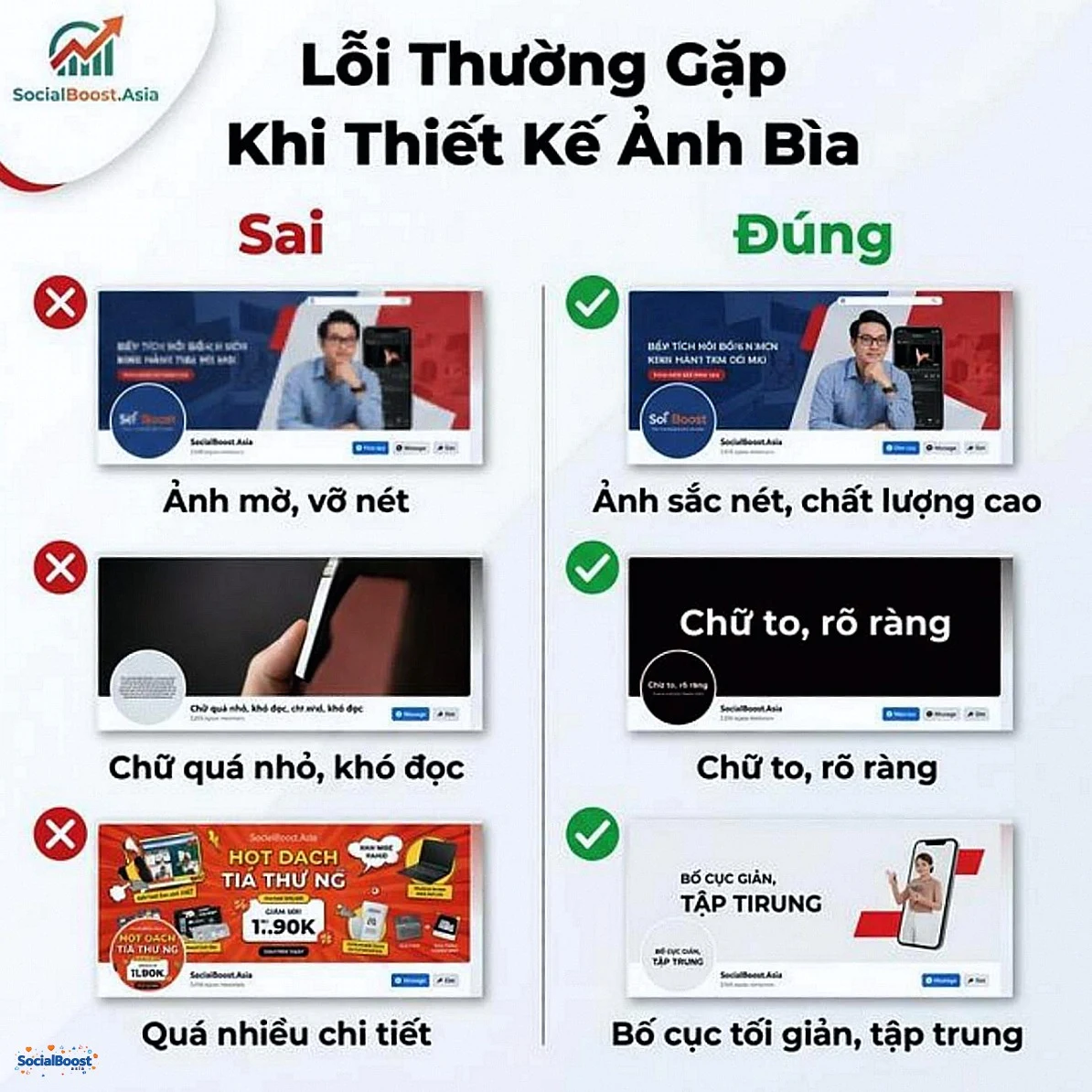 Lỗi thường gặp khi thiết kế ảnh bìa Facebook Fanpage