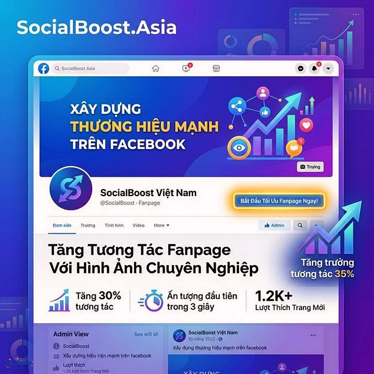 Tăng tương tác Fanpage Facebook với hình ảnh chuyên nghiệp