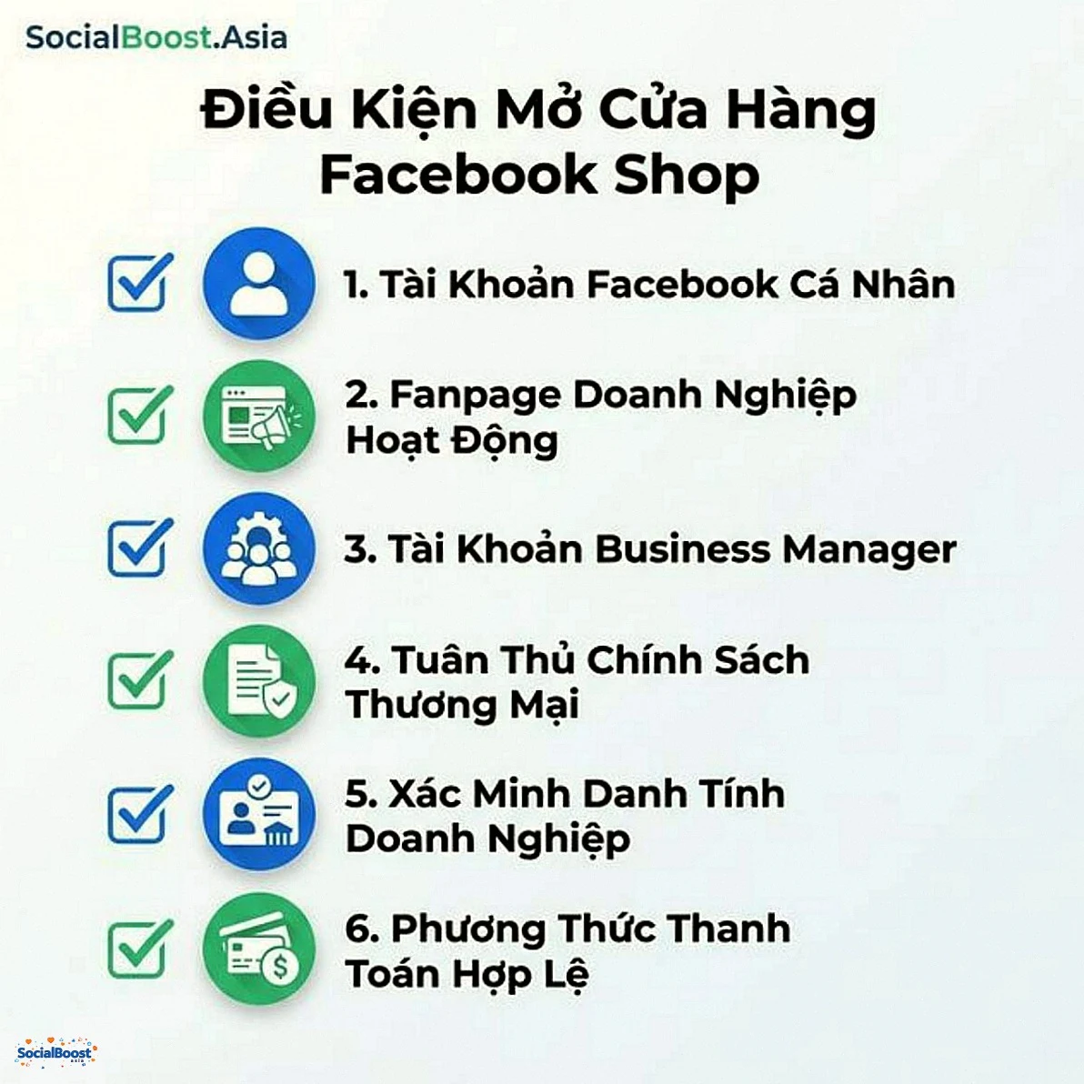 Điều kiện mở cửa hàng Facebook Shop