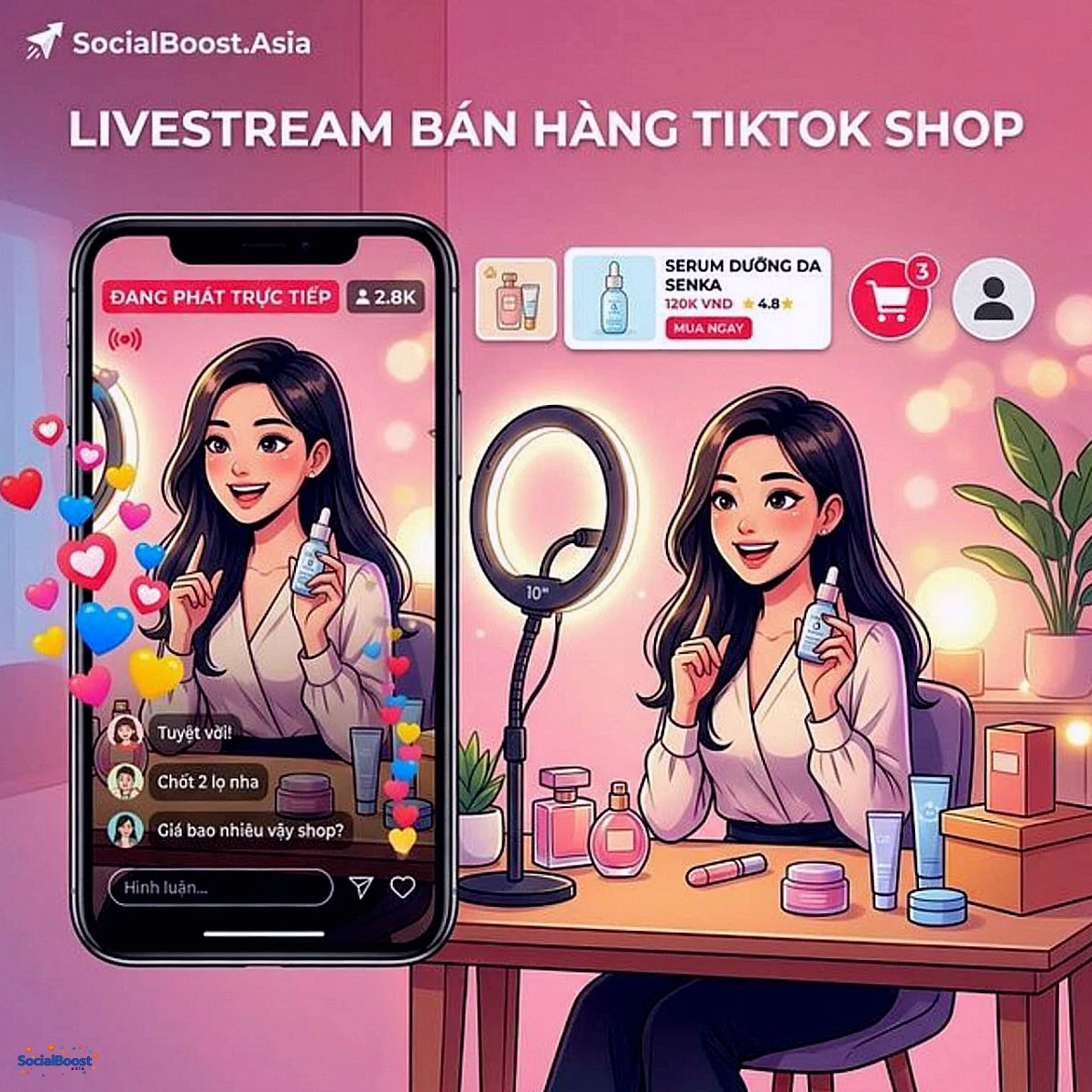 Livestream bán hàng TikTok Shop tăng doanh thu