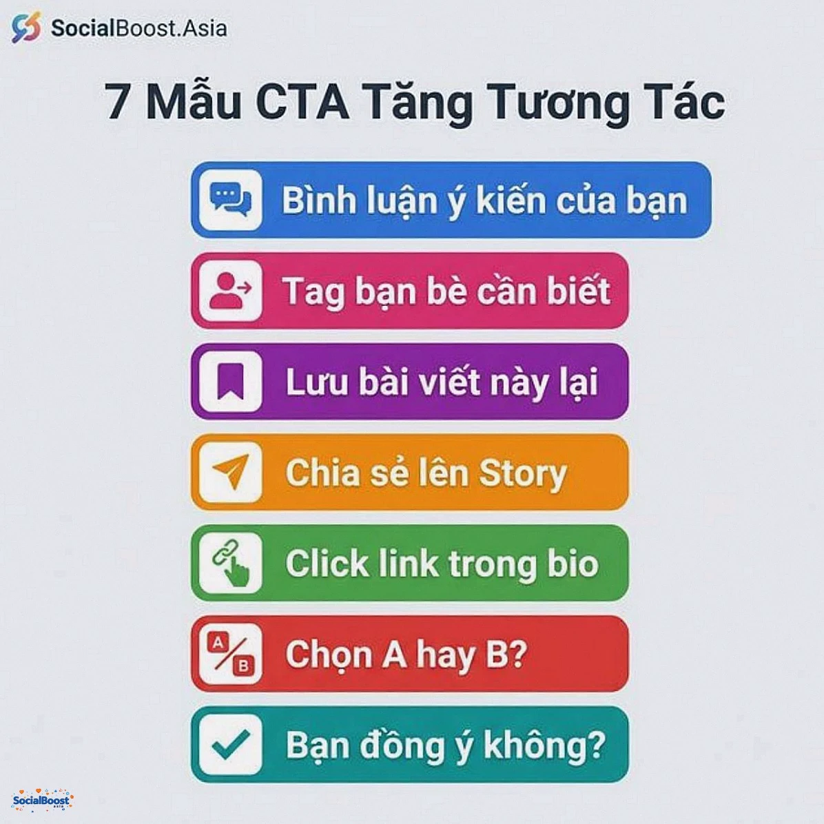 7 mẫu CTA tăng tương tác caption Instagram