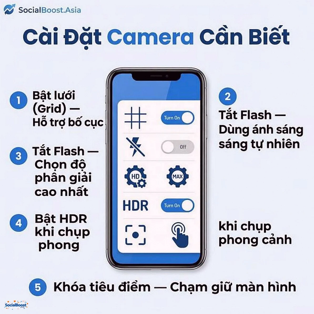 Cài đặt camera điện thoại cho Instagram 2026