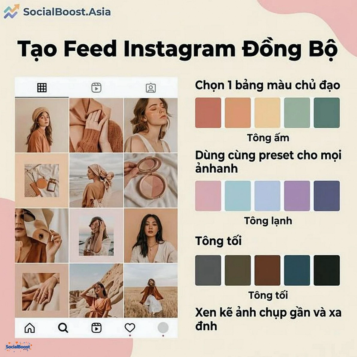 Cách tạo feed Instagram đồng bộ, thẩm mỹ