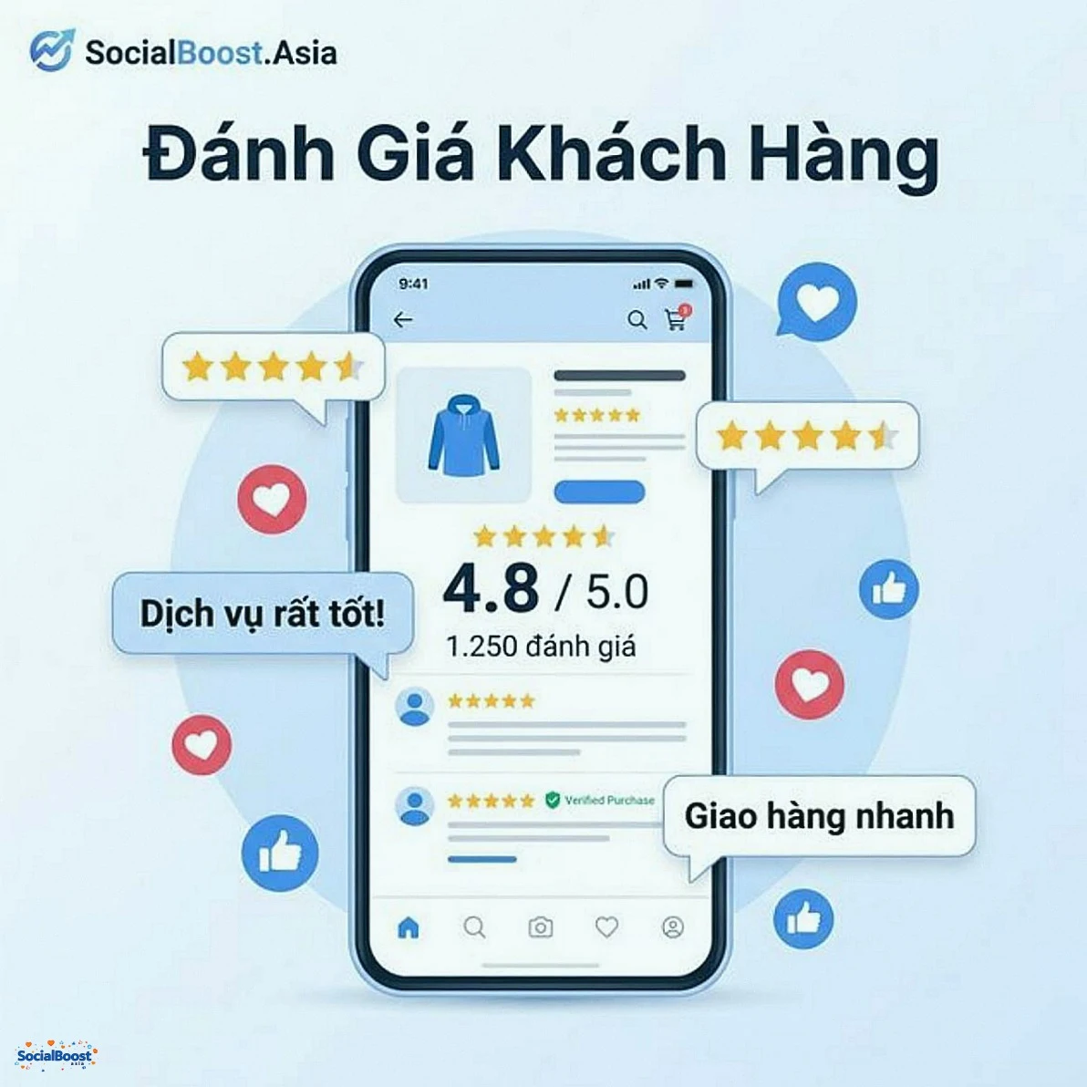 Đánh giá khách hàng - social proof quan trọng nhất
