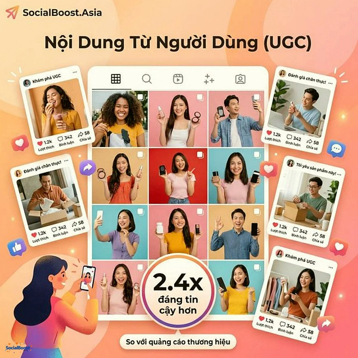 UGC nội dung người dùng tạo - social proof đáng tin cậy