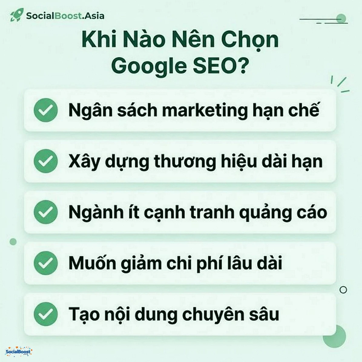 Khi nào nên chọn Google SEO - 5 trường hợp phù hợp