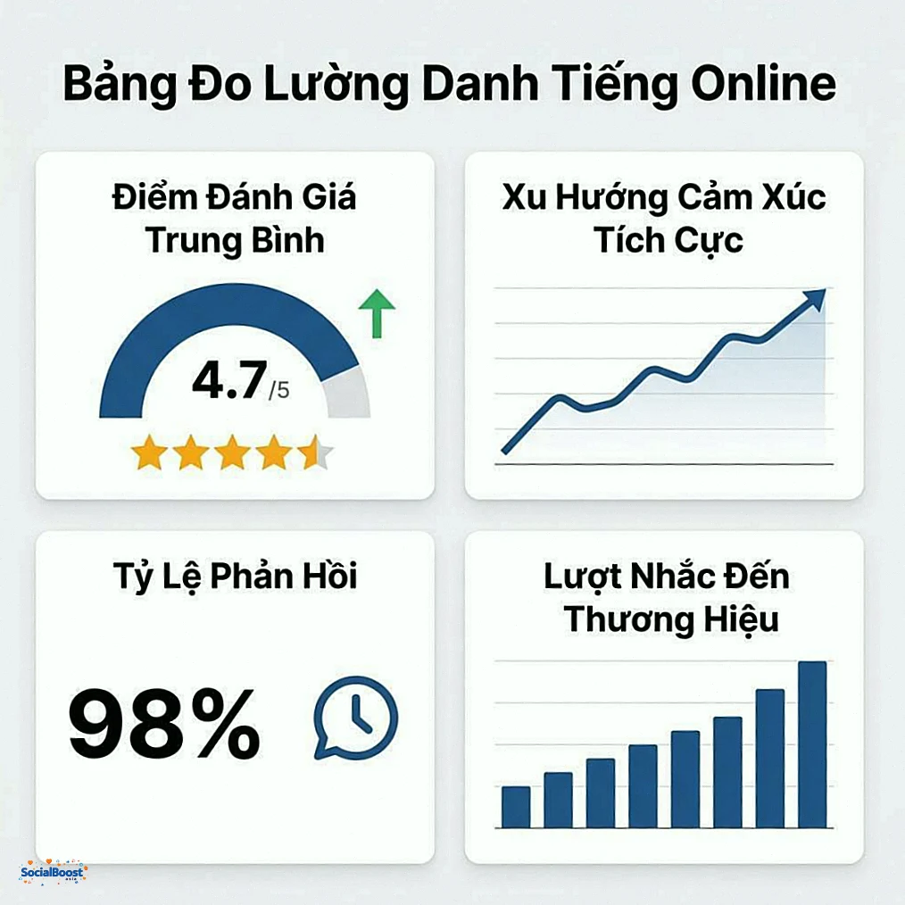 Bảng đo lường danh tiếng online - KPI dashboard