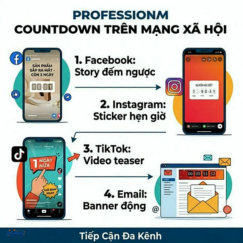 Countdown marketing trên mạng xã hội đa kênh