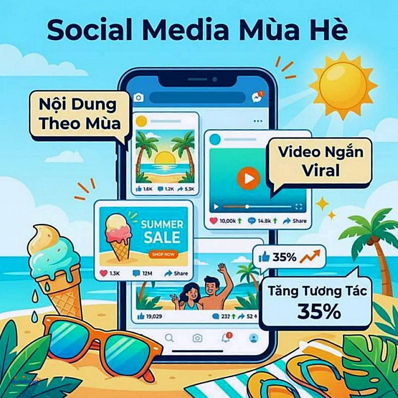 Social Media mùa hè - Tăng tương tác 35% với nội dung theo mùa và video ngắn